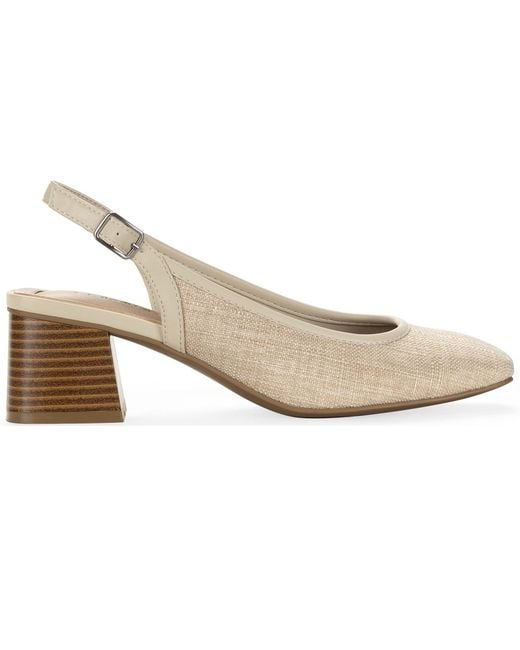 Style & Co. White . Pippaa Slingback Pumps