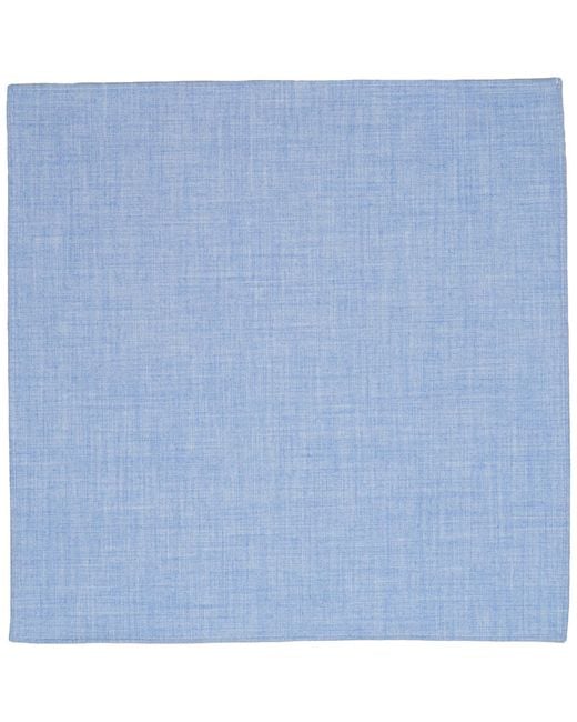 BarIII Blue Solid Pocket Square for men