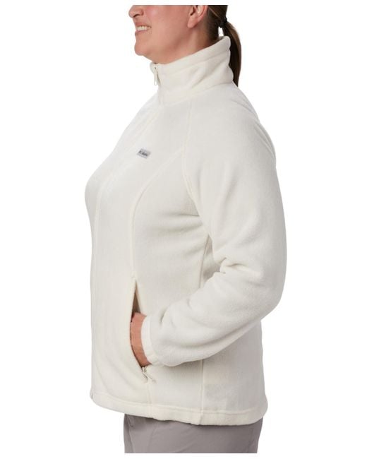 Columbia White Plus Size Benton Springs Fleece Jacket