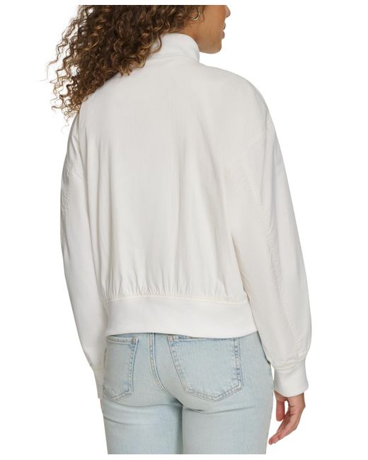 Levi's Gray Relaxed Zip-front Ribbed-hem Bomber Jacket