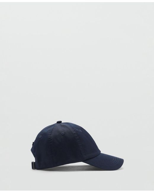 Mango Blue Cotton Visor Hat for men