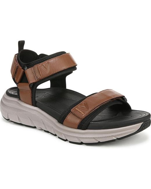 Vionic Black Walk Max Wanderer Walking Sandals for men
