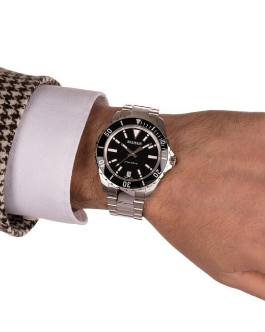 Balmain Metallic Swiss Ophrys Stainless Steel Bracelet Watch 43mm for men