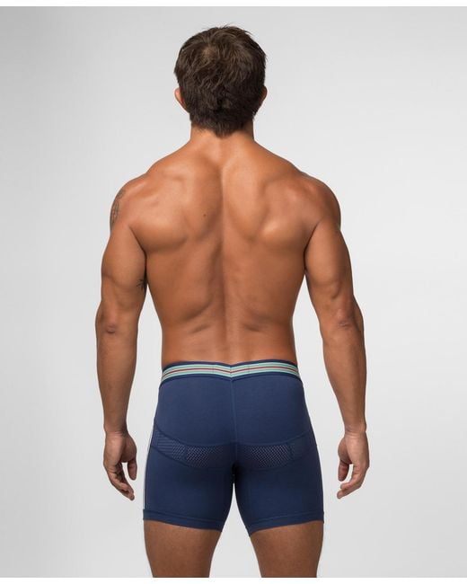Rounderbum Blue Varsity Anatomic Boxer Brief for men
