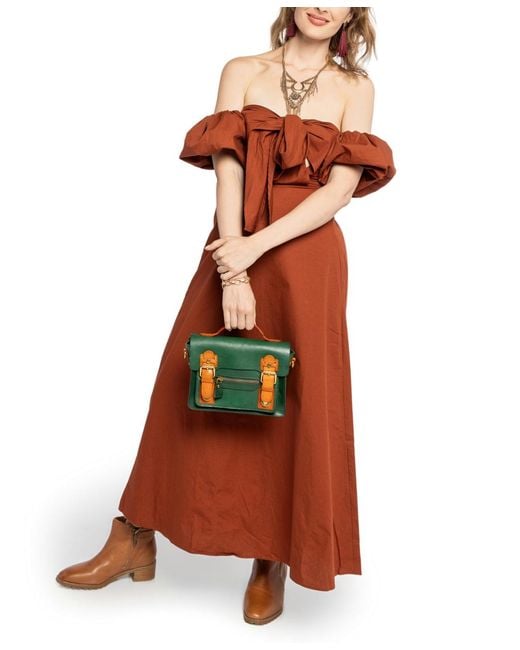 Old Trend Green Aster Mini Satchel