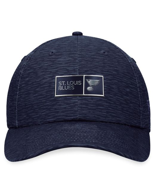 Fanatics Branded Navy St. Louis Blues Authentic Pro Road Adjustable Hat for men