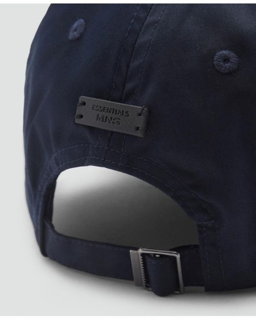 Mango Blue Cotton Visor Hat for men