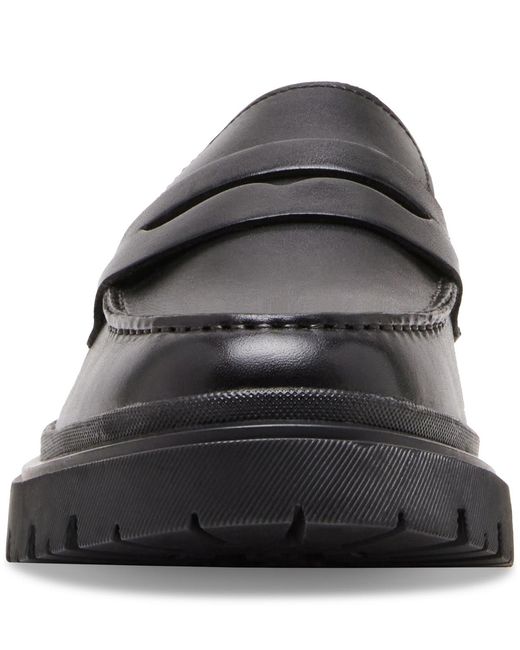 Steve Madden Akkron Leather Lug-sole Penny Loafers in Black  display picture 1