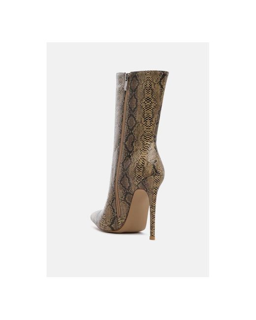 LONDON RAG Gray Micah Pointed Toe Stiletto High Ankle Boots