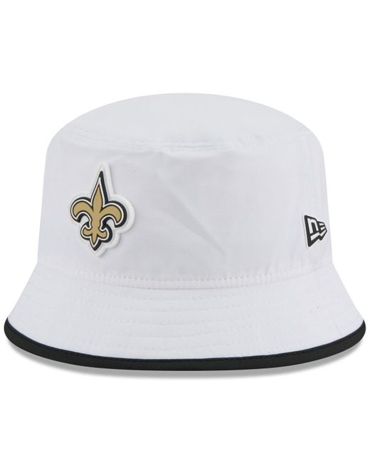 KTZ White New Orleans Saints 2025 Nfl Training Camp Stretch Bucket Hat for men