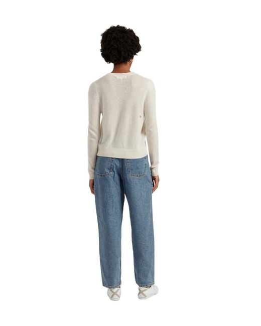 Chinti & Parker White Chinti And Parker Cloud Cashmere Cropped Pullover
