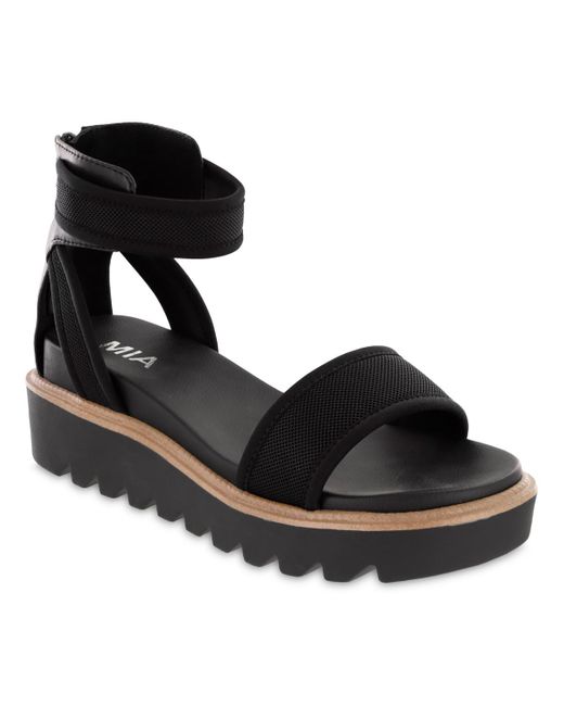 MIA Black Jinger Platform Sandals