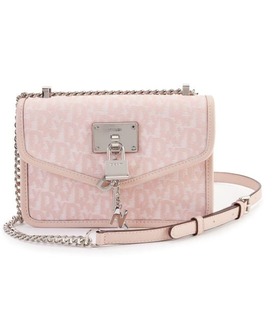 DKNY Synthetic Elissa Small Shoulder Bag in Pink Lyst
