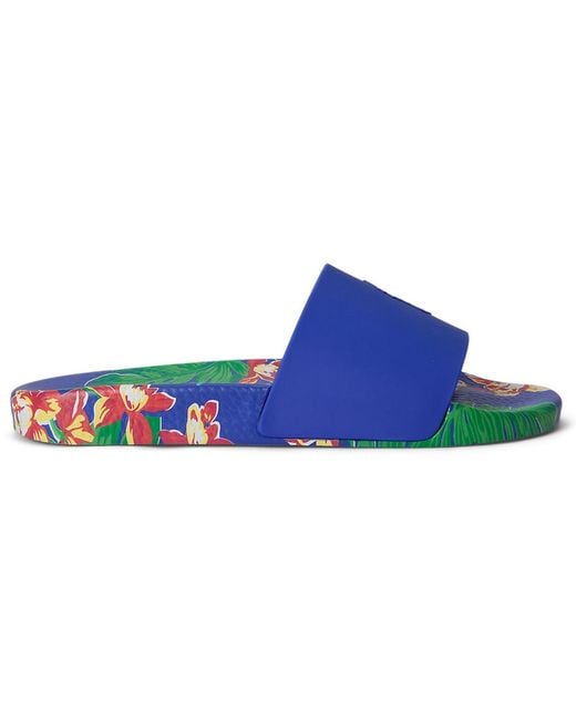 Polo Ralph Lauren Blue Open-toe Pool Slides for men