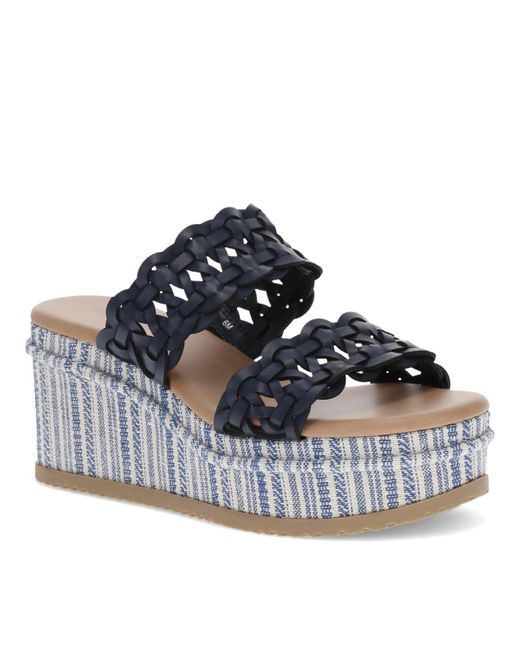 BareTraps Blue Skylar Wedge Sandals
