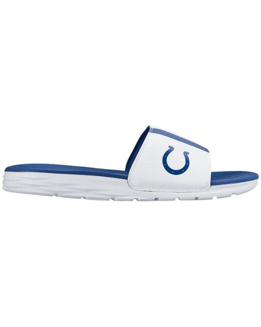 Nike White Men's Indianapolis Colts Benassi Solarsoft Slides for men