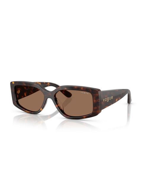 Vogue Eyewear Brown Rectangle Sunglasses