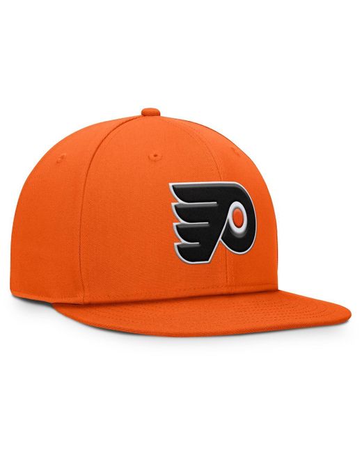Fanatics Orange Philadelphia Flyers Core Primary Logo Snapback Hat for men
