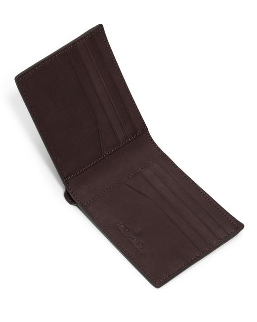Brooks Brothers Brown Cayman Bi-fold Wallet for men
