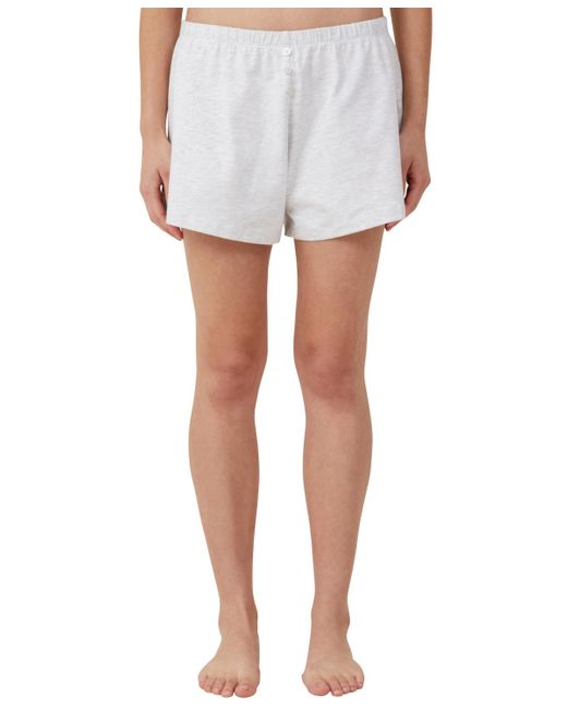 Cotton On White Peached Jersey Short