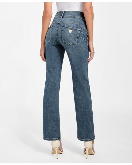 Guess Blue Shape-up Straight Leg Jeans