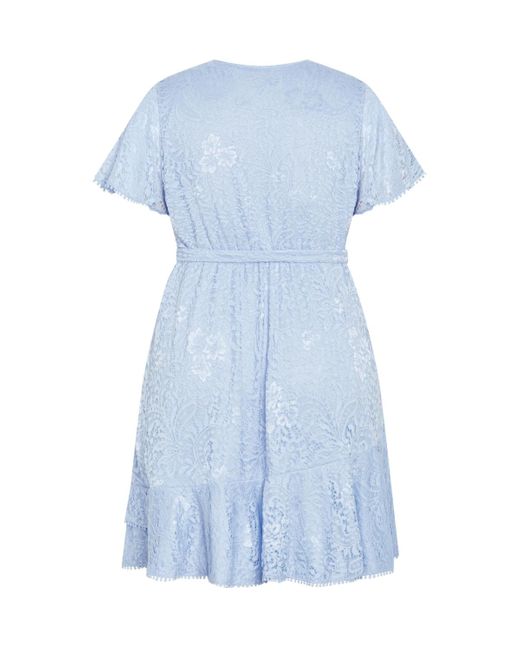 City Chic Blue Sweet Lace Dress