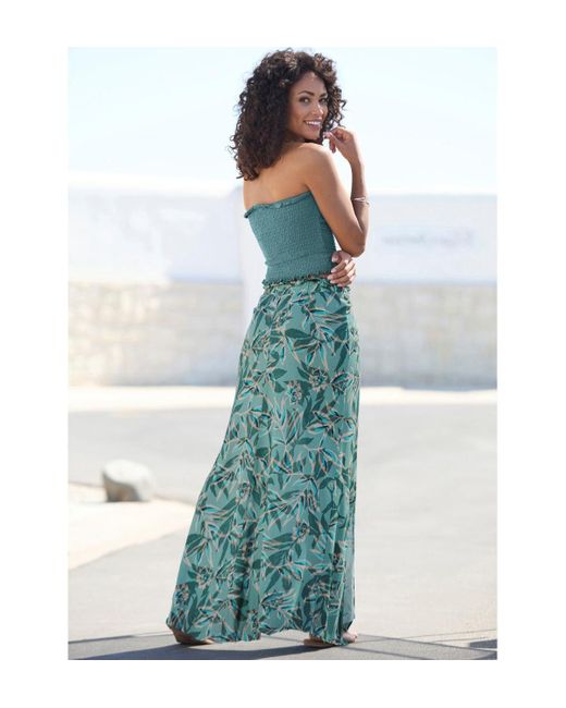 Lascana Blue Paperbag Maxi Skirt