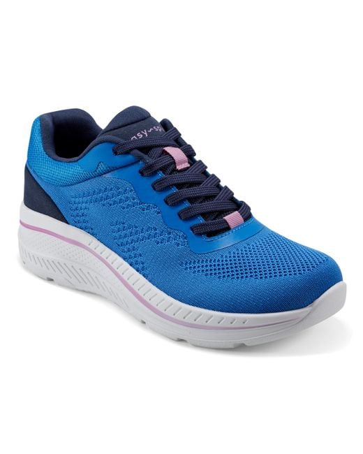 Easy Spirit Blue Pippa Lace-up Round Toe Casual Sneakers