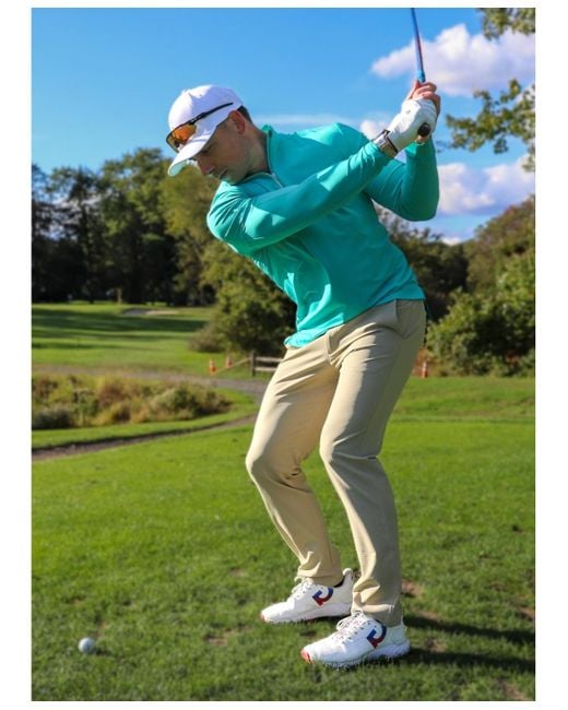 BloqUV Blue Upf 50+ Sun Protective Mock Zip Top for men