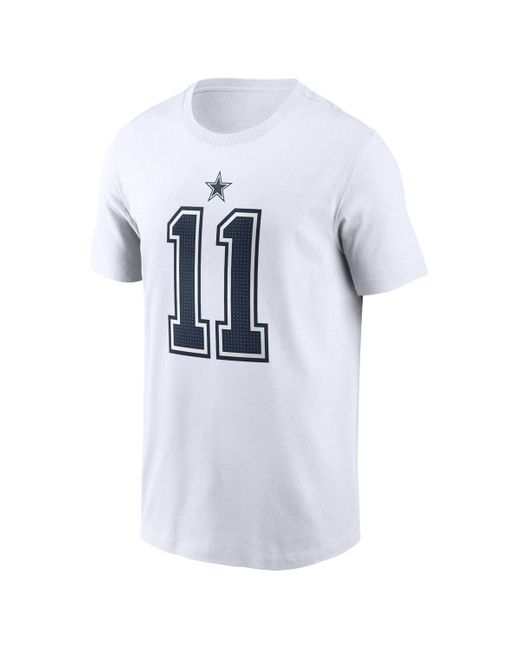 Nike White Micah Parsons Dallas Cowboys Player Name And Number T-shirt for men