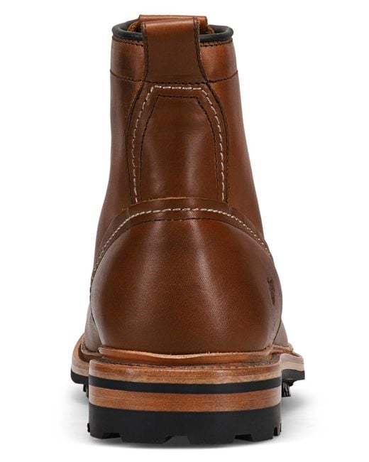Frye Brown Hudson Round-toe Work Boots for men