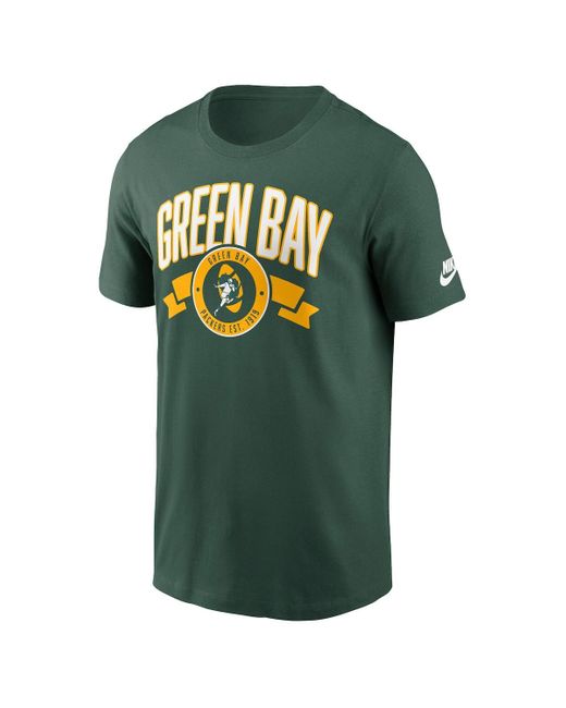Nike Green Bay Packers Rewind Front And Back Hit Essential T-shirt for men