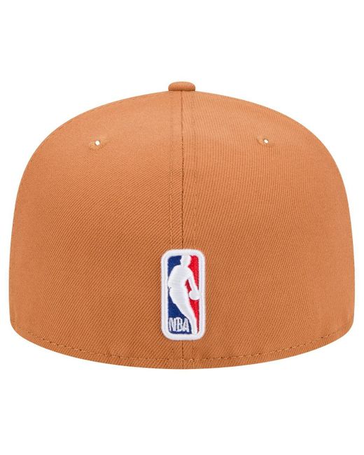 KTZ Orange Philadelphia 76ers Color Pack 59fifty Fitted Hat for men