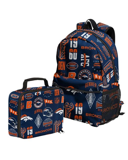 Outerstuff Blue Denver Broncos Backpack And Lunchbox Set for men