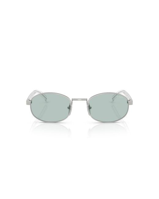 Prada Metallic Oval Sunglasses