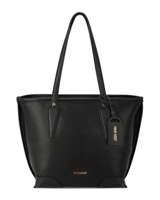 Nine West Cotton Emery Extra Large Tote in Black | Lyst