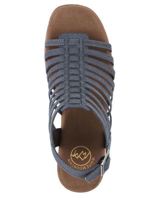 White Mountain Brown Barbea Platform Sandal