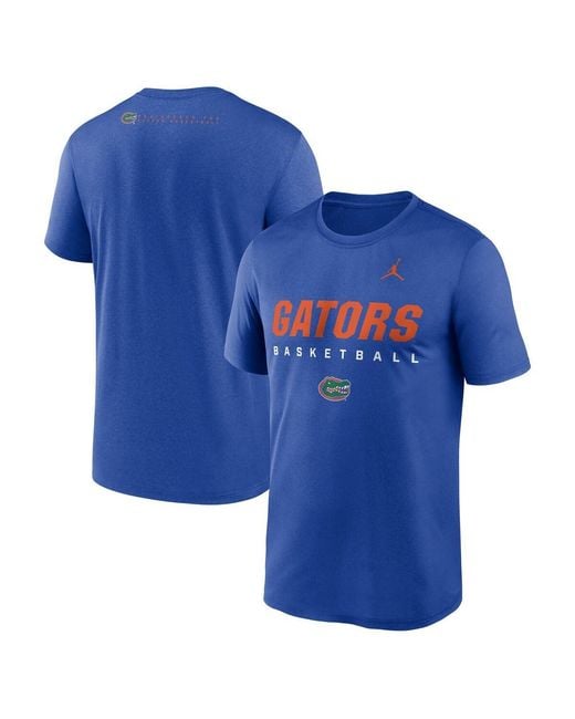 Nike Blue Florida Gators 2025 Courtside Basketball Legend Dri-fit T-shirt for men