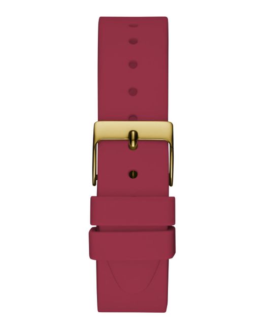 Guess Red Analog Silicone Watch 40 Mm