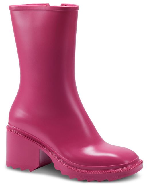 INC International Concepts Pink Everett Rain Boots, Created For Macy's