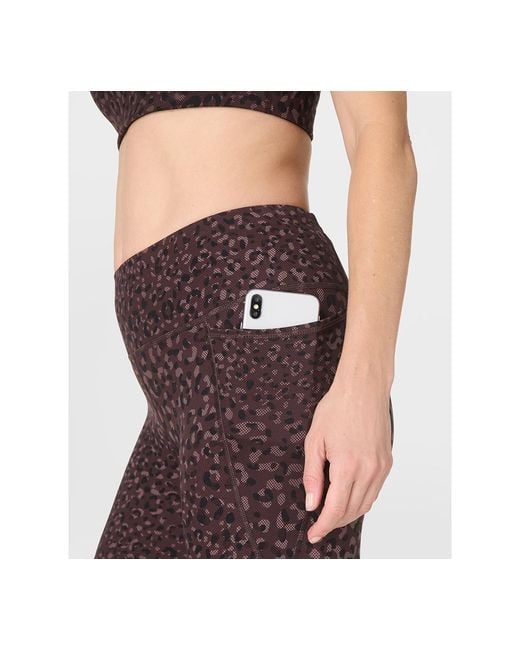 Sweaty Betty Purple Power Printed 7/8-length Workout leggings