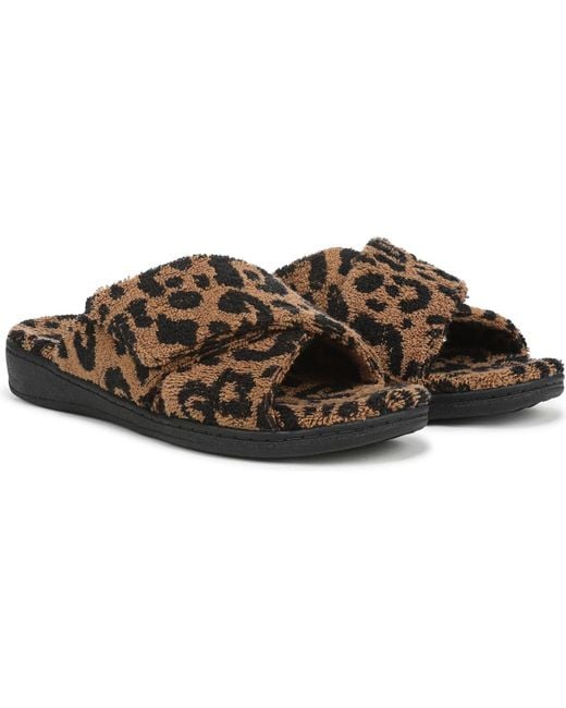Vionic Brown Relax Ii Open Toe Slippers