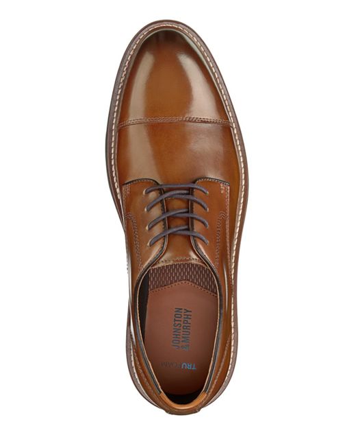 Johnston & Murphy Brown Upton Cap Toe Shoe for men
