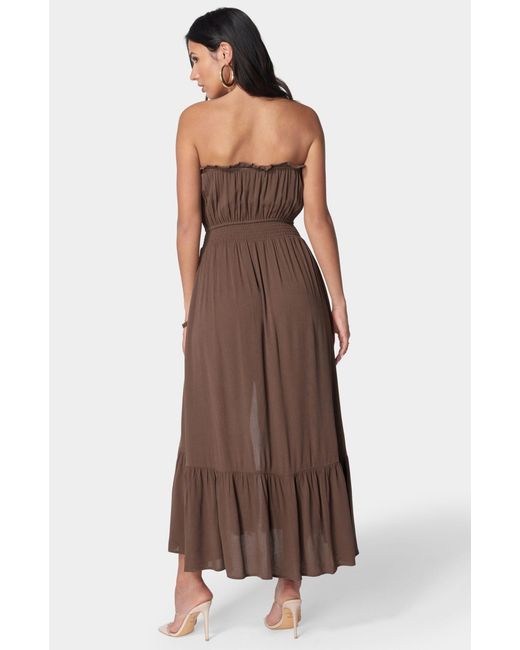 Bebe Black Strapless Maxi Dress