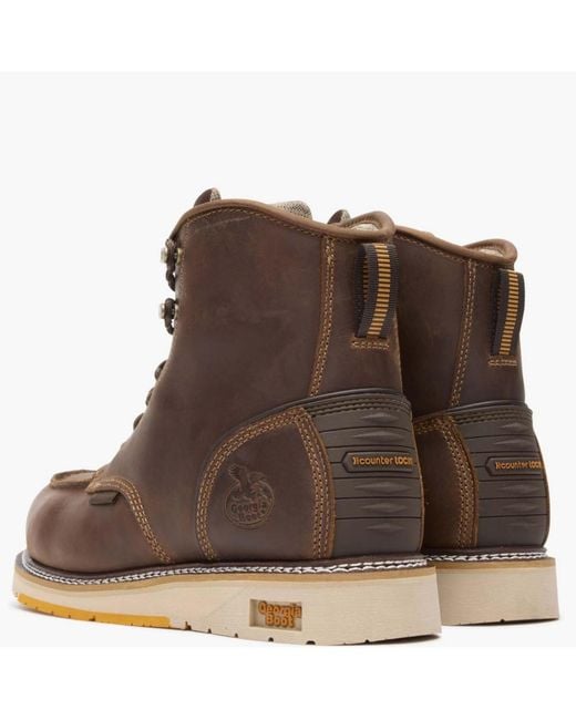 Georgia Boot Brown Amp Lt Wedge Composite Toe Waterproof Work Boot