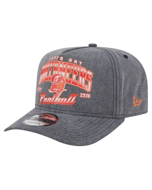 KTZ Gray Tampa Bay Buccaneers Throwback Washed A-frame 9fifty Snapback Hat for men
