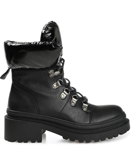 Journee Collection Black Irrah Combat Boots