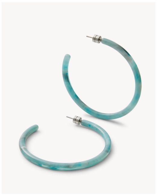 Machete Blue Large Hoops