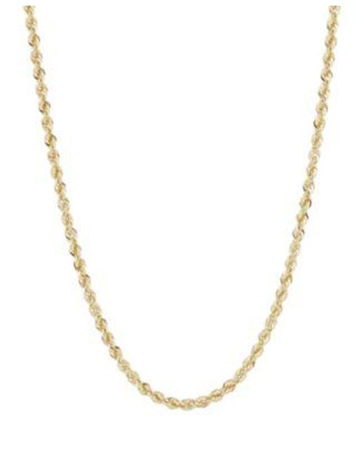 Macy's Metallic 14k Gold Necklace, 24" Seamless Diamond Cut Rope Chain