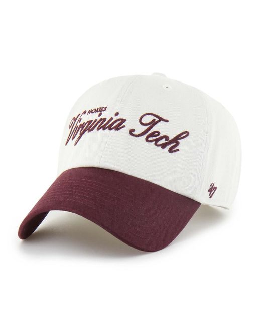 '47 Purple White Virginia Tech Hokies Contemporary Basics Foundation Clean Up Adjustable Hat